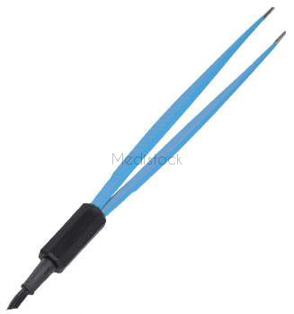 Surgical Bipolar Forceps, Straight with 3 metre lead attached 18cm Length, 1mm Tip , box of 20