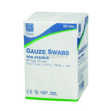 Swabs Gauze White 12 ply 10 x 10 Non Sterile (pack 100)