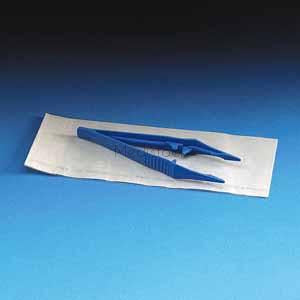 Blue Plastic Disposable Forceps Sterile Individually Wrapped Pack 100