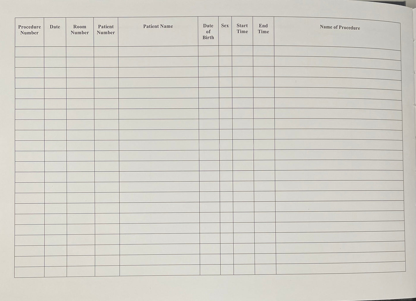 Operating Theatre Register