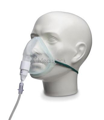 Oxygen Mask fixed 28% Venturi kit with tubing, Eco Style, Box of 30