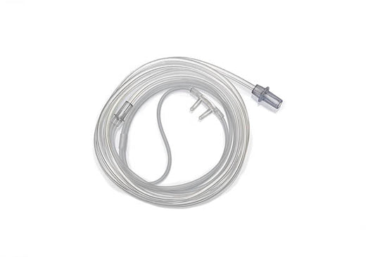 Adult, Intersurgical quality brand nasal cannula with curved prongs and soft satin over ear section to prevent ear sores and aid patient comfort, length 2.1 metres Box of 50