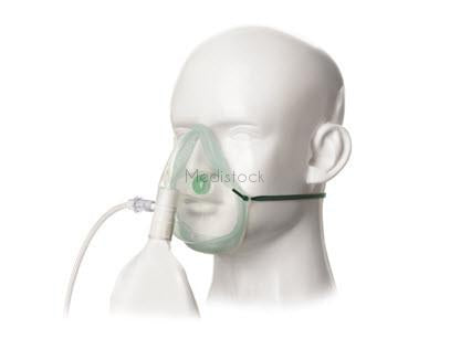 Mask Adult High Concentration non re breathe 100% with tubing Intersurgical eco mask type box 24 NHS S Code FDD3750