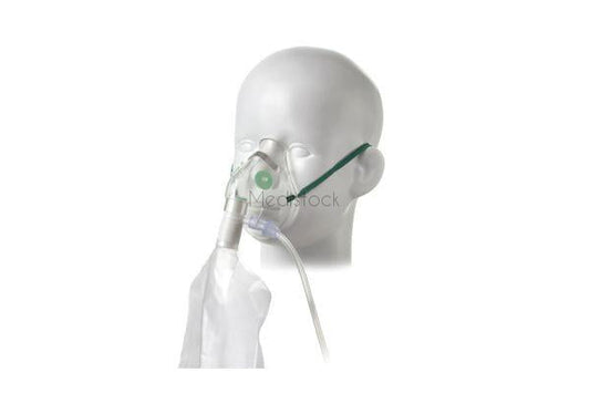 Mask High Concentration non rebreathing type with oxygen tube paediatric size, 1 single unit each