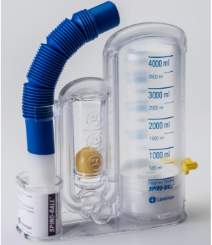 Lung Spirometer Volumetric Breathing Exerciser for improvement of lung, breathing and post op issues Adult Size 4000ml for home and hospital