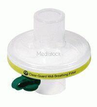 Filter Anaesthetic Surgical  Breathing Bacterial and Viral, Clear-Guard™ Midi low volume breathing filter with luer port box 100, FTC112 1644000
