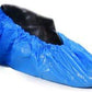 PPE Disposable Medical Grade Plastic PVC Overshoes, blue 100 Pack, one size fits all, protects reduces cross infection, next day delivery