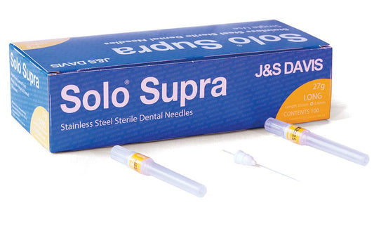 Solo Dental Needle Plastic Threaded Hub 30g X Sort [Box of 100]