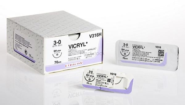 Suture ETH.Vicrylc/briad Undyed 6/0x45cm