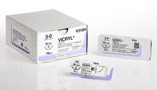 Suture ETH.Vicrylc/briad Undyed 6/0x45cm