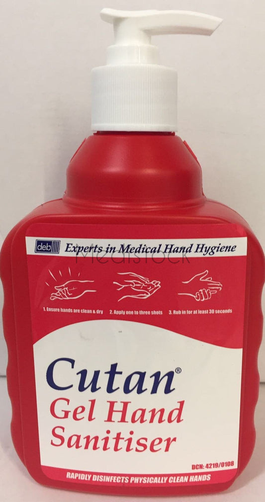 Hand Gel Sanitiser, Renowned Top Quality Trusted Brand Deb Cutan, 400ml Bottle With Pump, each