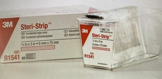 3M Brand Steri Strip 6 x 75mm Wound Closure, 50 Box R1541