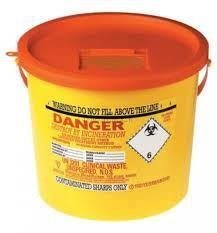 Sharps Bin 22L, Orange Lid, 10 Box