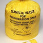 Clinical Waste Bags, Yellow, 360 x 711 x 990mm, 25 Roll
